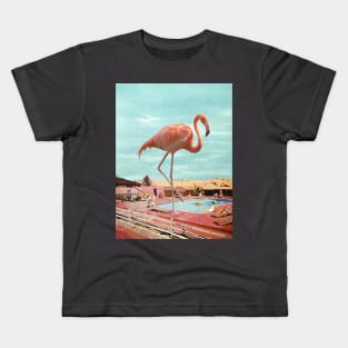 Flamingo on Holiday Kids T-Shirt